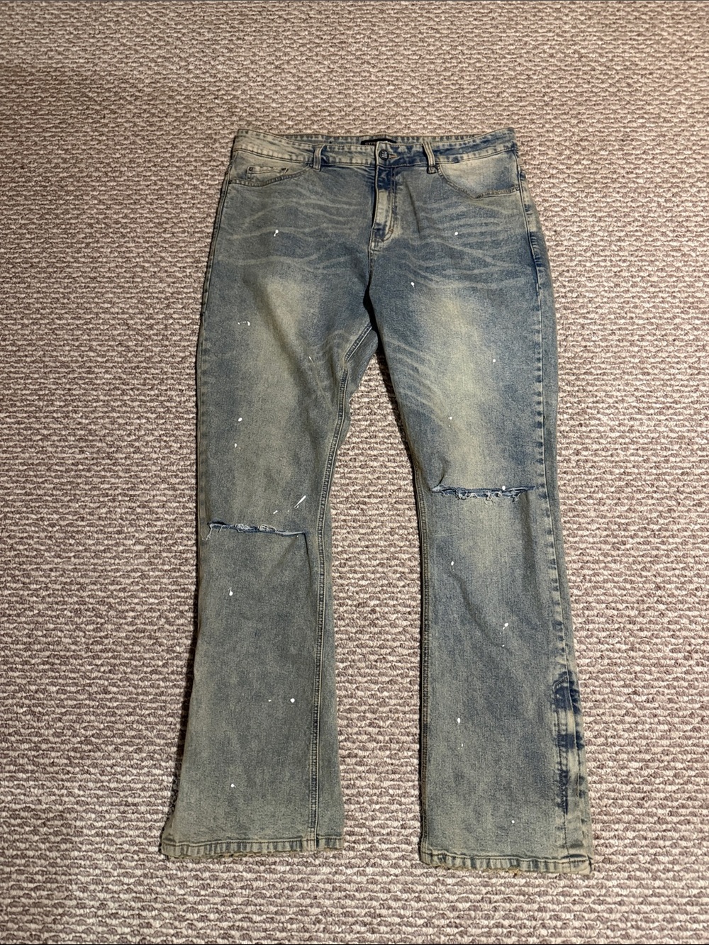 HYPER DENIM Slim Flare Jeans - Light Blue Denim